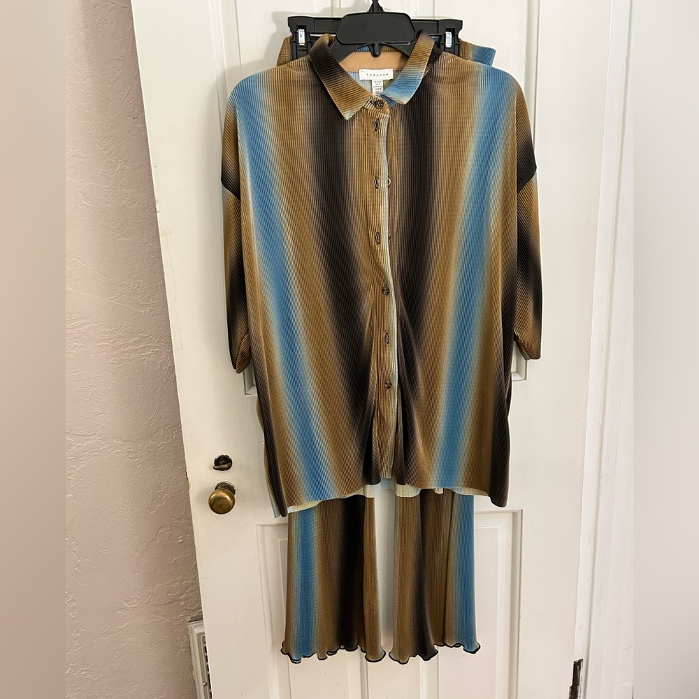 Top shop Plisse Co-ord Set